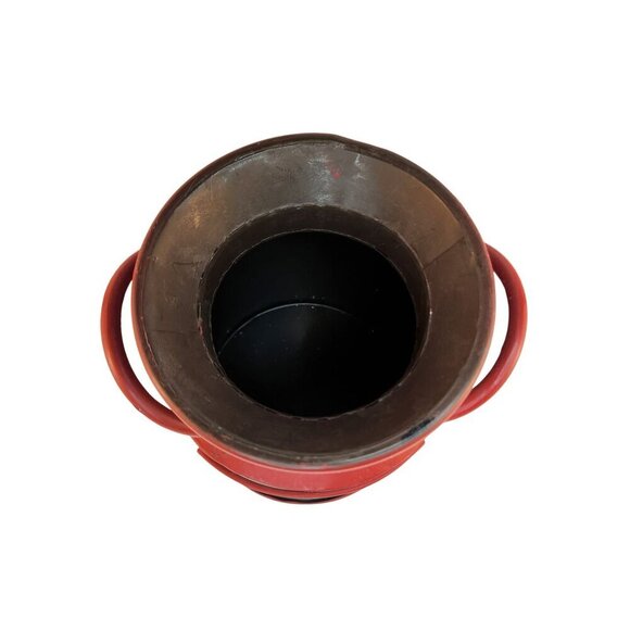 Rustic Red Metal Milk Jug Chalkboard Planter - Vintage Style Decorative Vase Or - Picture 7 of 8